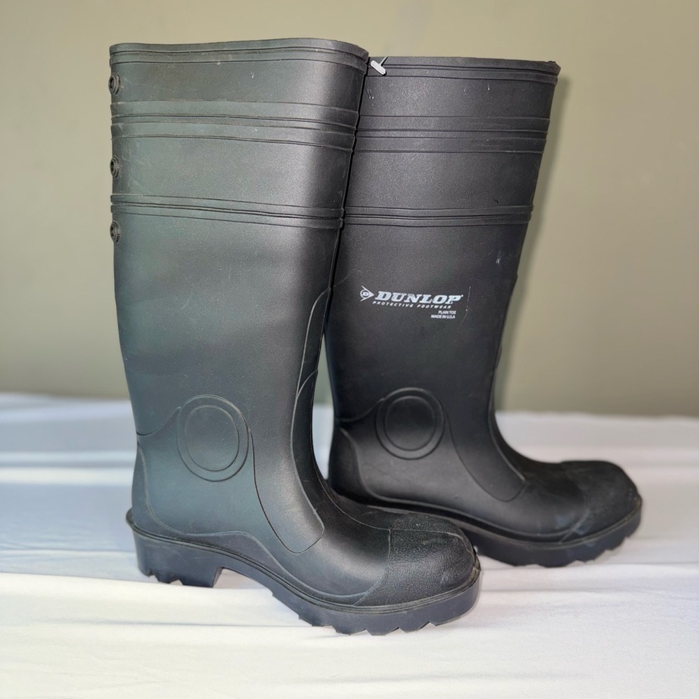 Dunlop 87401 series Buffalo Plain Toe Knee Boots M/5 W/7 NWT - Picture 4 of 7